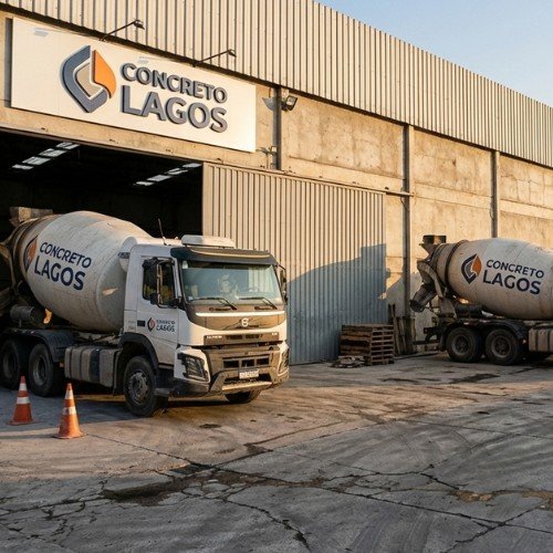 Obra com concreto usinado